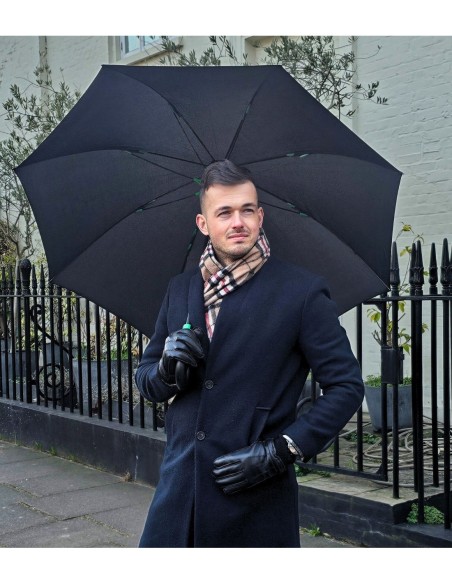 G844-01 Black (Черный) Зонт мужской трость автомат Fulton