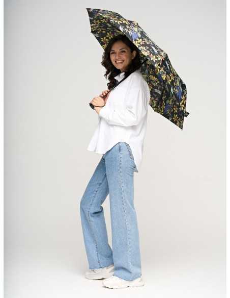 Купить зонт женский Fulton R348-4104 OrchidsBlack в Надежная Джинса