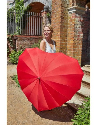 L927-024 Red (Сердце) Зонт женский трость Fulton