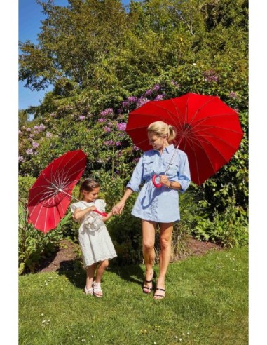 L927-024 Red (Сердце) Зонт женский трость Fulton