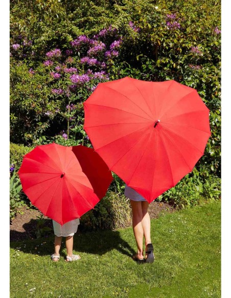 L927-024 Red (Сердце) Зонт женский трость Fulton