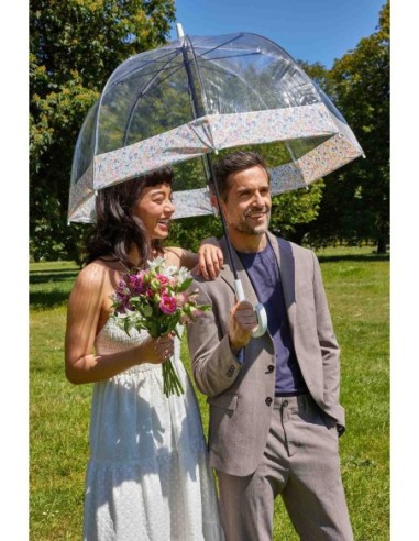 Купить зонт женский Fulton L042-4253 Цветочная кайма в Надежная Джинса