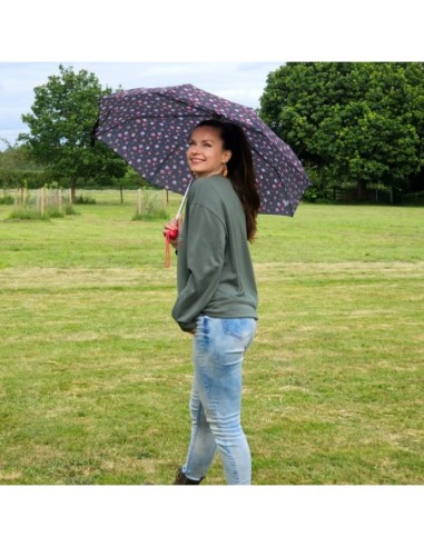 L354-4485 StrawberryGarden (Клубничный сад) Зонт женский механика Fulton