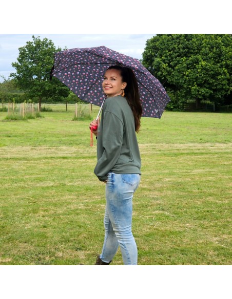 L354-4485 StrawberryGarden (Клубничный сад) Зонт женский механика Fulton