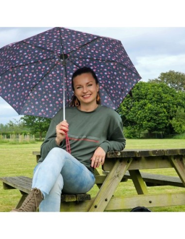 L354-4485 StrawberryGarden (Клубничный сад) Зонт женский механика Fulton