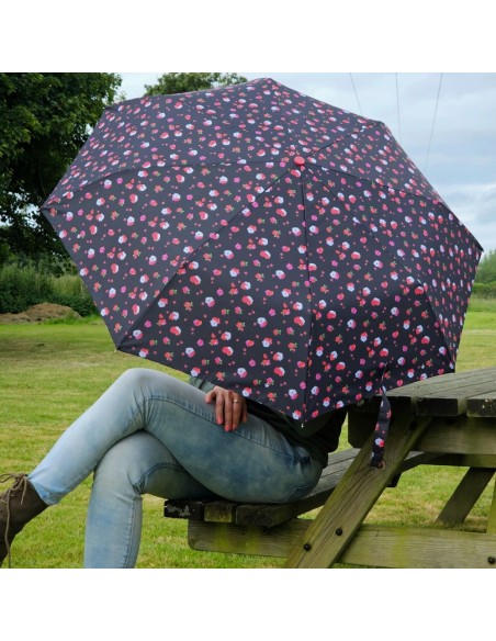 L354-4485 StrawberryGarden (Клубничный сад) Зонт женский механика Fulton