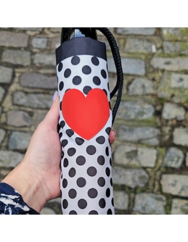 L354-4486 LoveHeartSpot (Сердце) Зонт женский механика Fulton