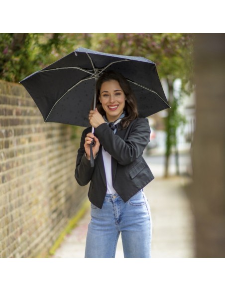 L501-4409 GlitterStarsblack (Блестящие звезды) Зонт женский механика Fulton