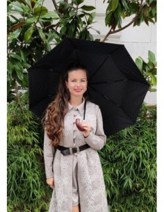 G818-4504 Chelsea-2 City Stripe Black Grey Зонт мужской автомат Fulton 2