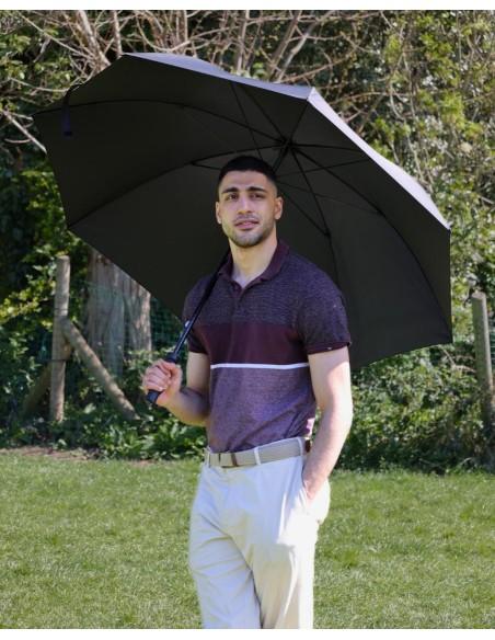 S942-01 Caddie Golf Black (Черный) Зонт мужской гольфер Fulton