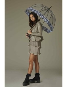 L866-3754 PhotoRose (Серые розы) Зонт женский трость Fulton 2