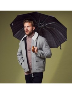 G857-3559 CharcoalCheck (Серая клетка) Зонт мужской полуавтомат Fulton 2