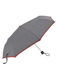 L354-4416 HoundstoothRedBorder (Гусиная лапка) Зонт женский механика Fulton