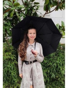 G818-4504 Chelsea-2 City Stripe Black Grey Зонт мужской автомат Fulton 2