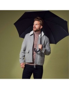G451-2162 BlackSteel (Черный с серым) Зонт мужской трость автомат Fulton 2
