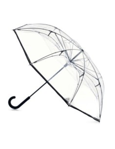 L911-004 Clear (Прозрачный) Зонт женский трость Fulton
