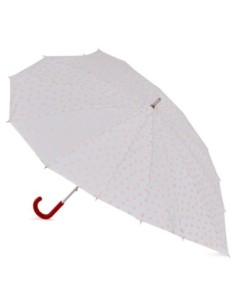 L909-4383 RedHearts (Красные сердечки) Зонт женский трость Fulton