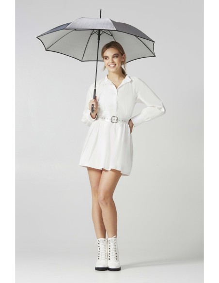 L903-011 SilverIridescent (Серебро) Зонт женский трость Fulton