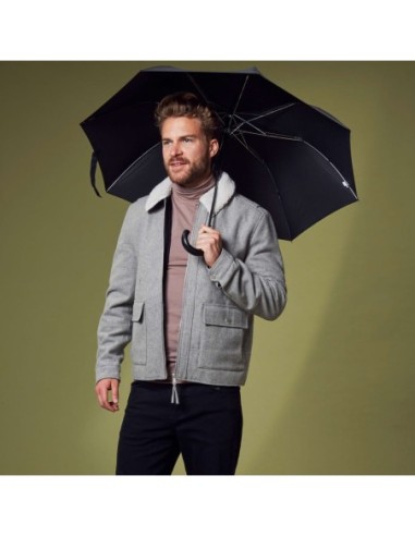 G518-01 Black (Черный) Зонт мужской полуавтомат Fulton