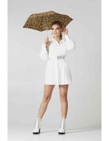 L501-4023 BlingLeopard (Леопард с блестками) Зонт женский механика Fulton