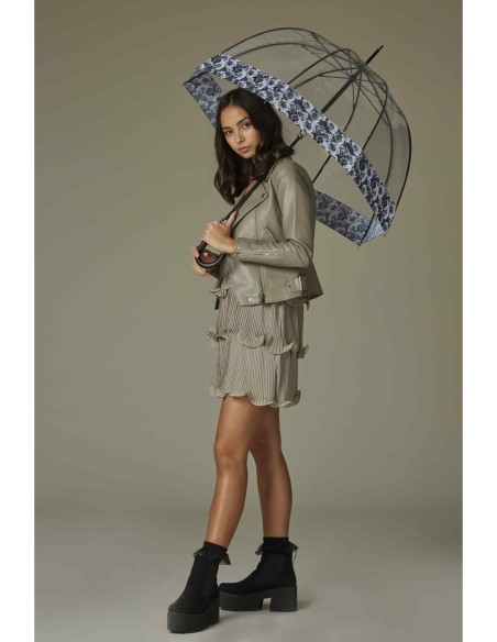 L866-3754 PhotoRose (Серые розы) Зонт женский трость Fulton