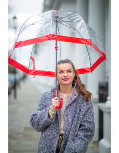 L041-025 Red (Красный) Зонт женский трость Fulton