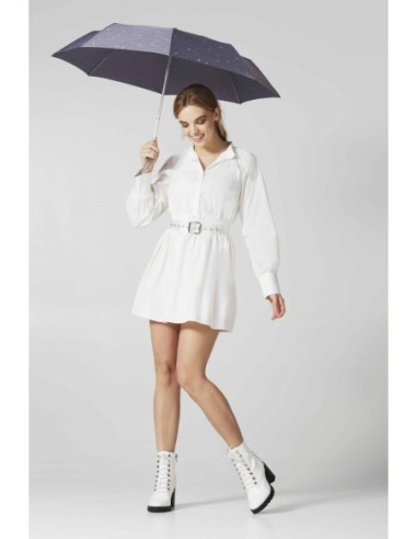 L779-4027 DenimHearts (Джинсовые сердца) Зонт женский механика Fulton