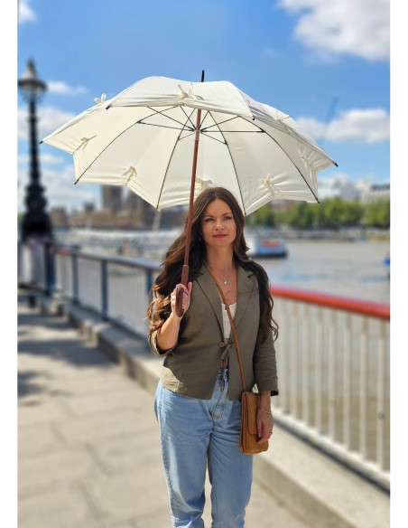L908-2942 StarCream (Звезда кремовая) Зонт женский трость Fulton
