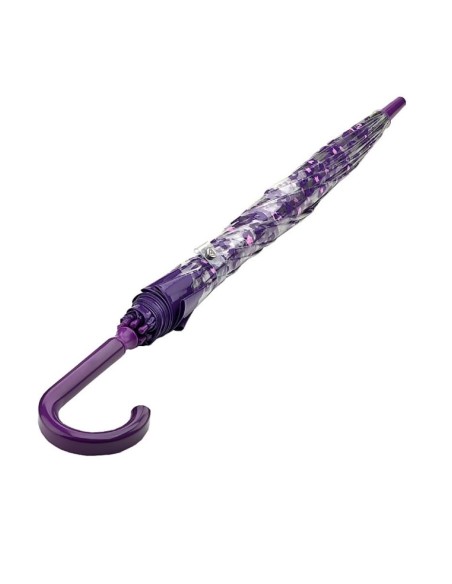 L042-4426 PurpleLeopard (Фиолетовый леопард) Зонт женский трость Fulton