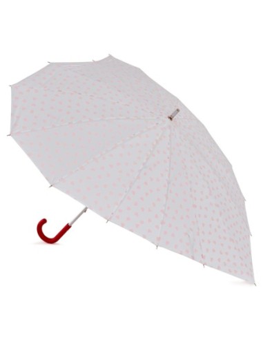 L909-4383 RedHearts (Красные сердечки) Зонт женский трость Fulton