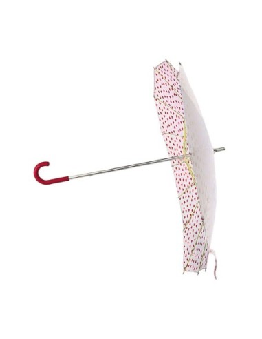 L909-4383 RedHearts (Красные сердечки) Зонт женский трость Fulton