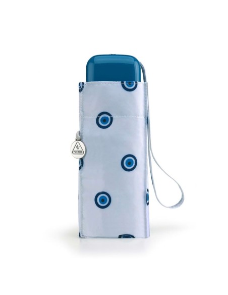 L501-4372 EvilEye (Горошек на белом) Зонт женский механика Fulton