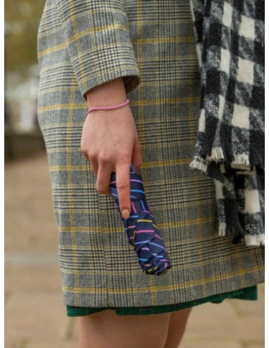 L553-4424 RainbowPinstripes (Разноцветные полоски) Зонт женский механика Fulton