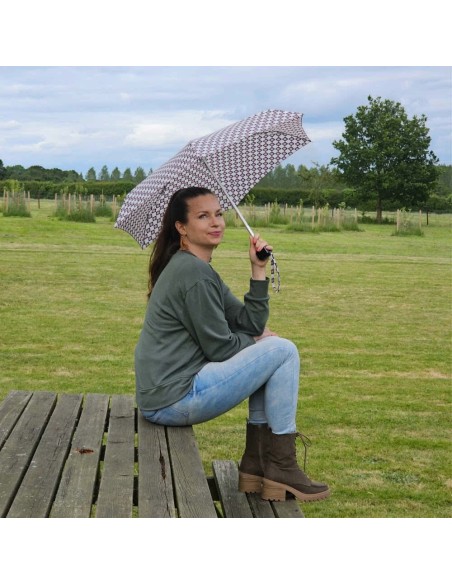 L501-4478 FlowerCheck (Цветная клетка) Зонт женский механика Fulton