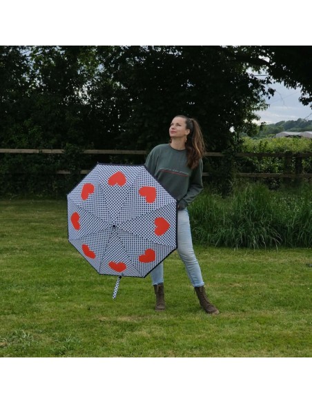 L354-4486 LoveHeartSpot (Сердце) Зонт женский механика Fulton