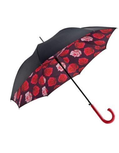 L754-4427 FloatingRoses (Красные розы) Зонт женский трость Fulton